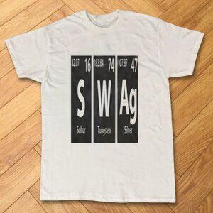 White Chemistry Elements Graphic Tee Science Nerd Style Shirt